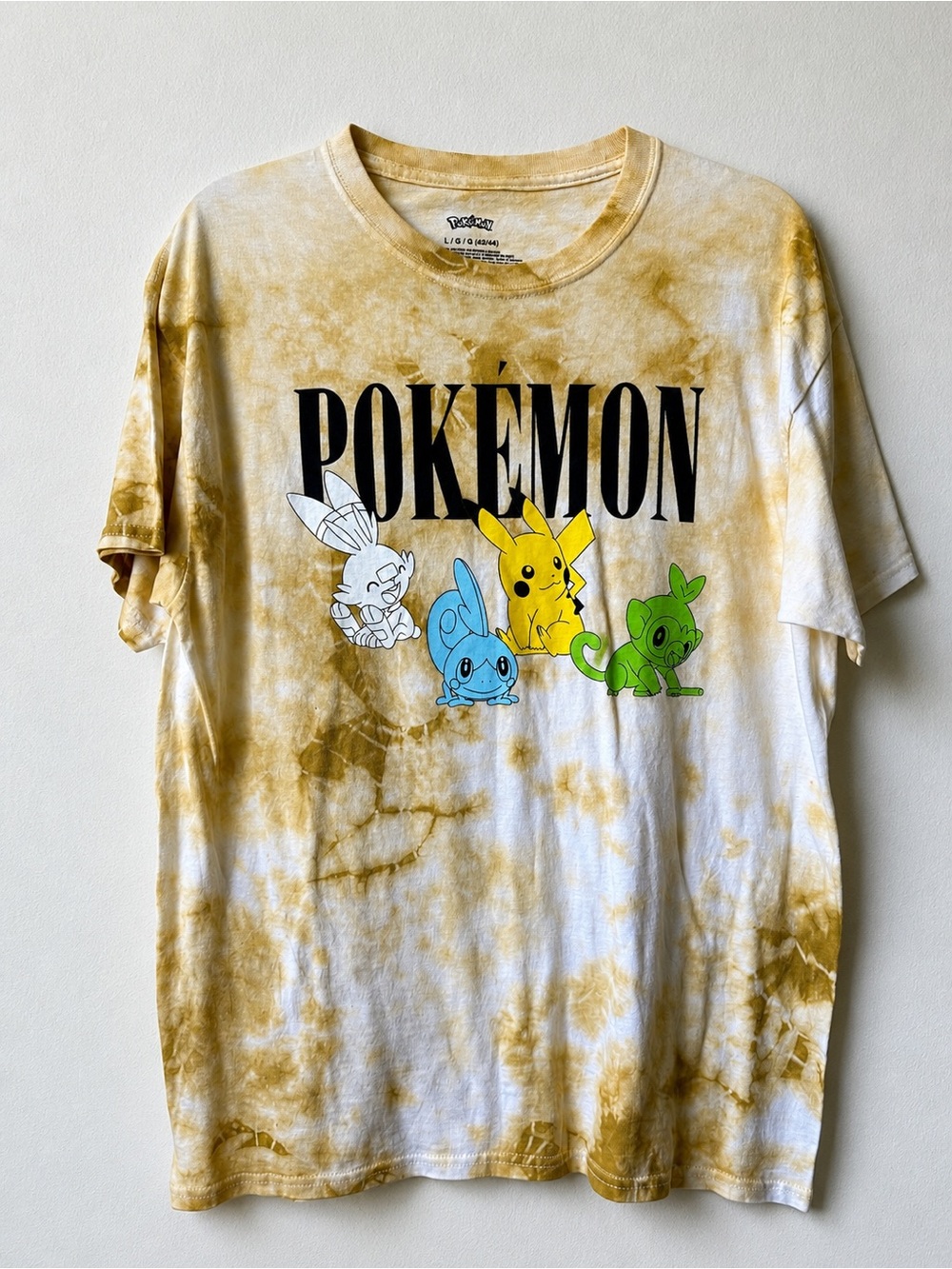 Pokémon Pikachu Galar Starters Tie Dye Graphic T Shirt Large